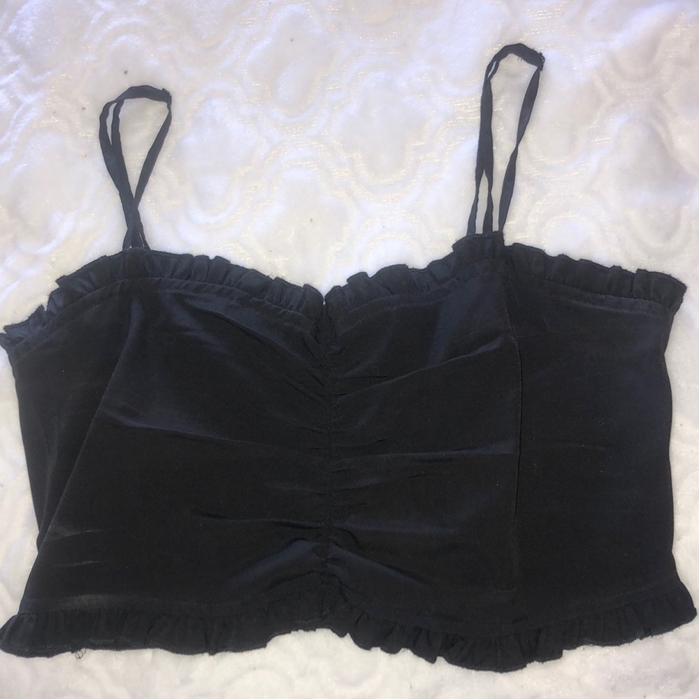 Urban outfitters trendy ruffle crop top